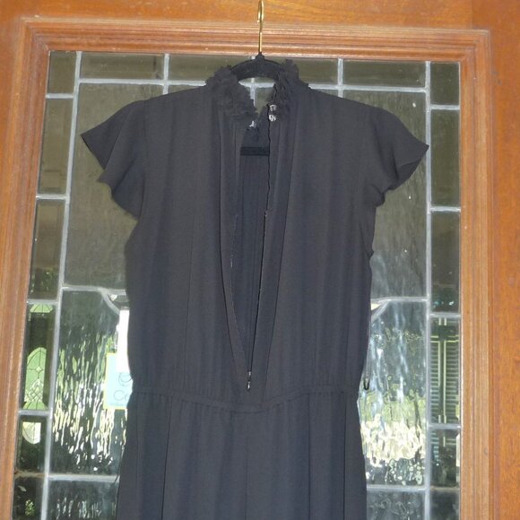 CECE/DILLARDS BLACK SEMI SHEER JUMPSUIT SIZE 6 - Picture 12 of 14